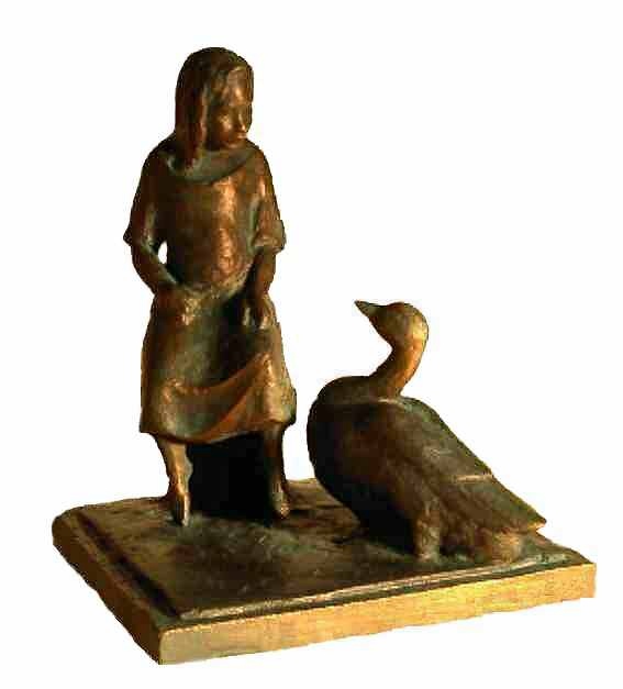 Mädchen mit Gans